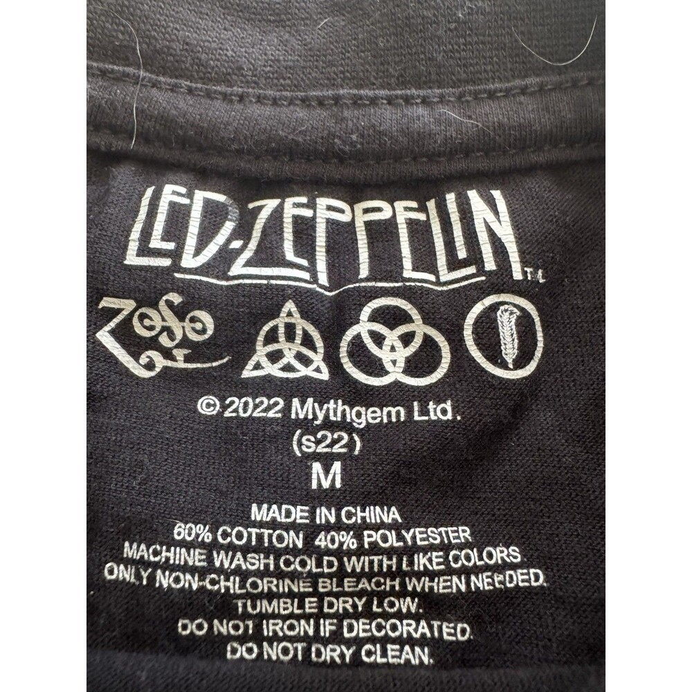 Led Zeppelin USA 1977 Graphic Long Sleeve T-Shirt Black Paint Splatter Unisex M - Picture 3 of 3